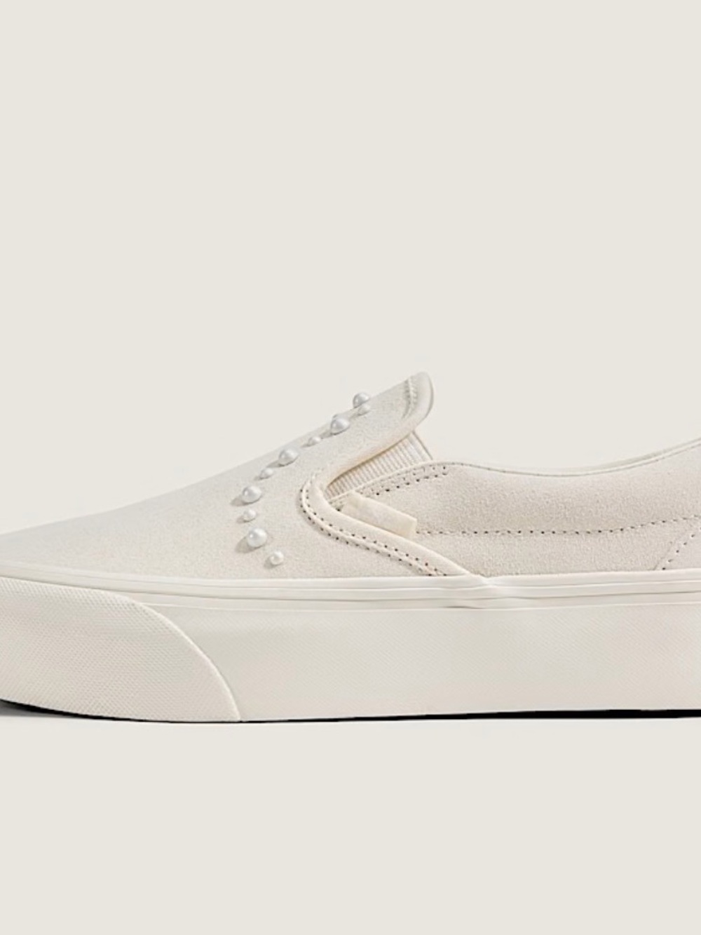 NWT Vans Pearl Platform Slip-On Sneakers – Size 9.5 (Marshmallow) (New in Box) - Picture 8 of 11